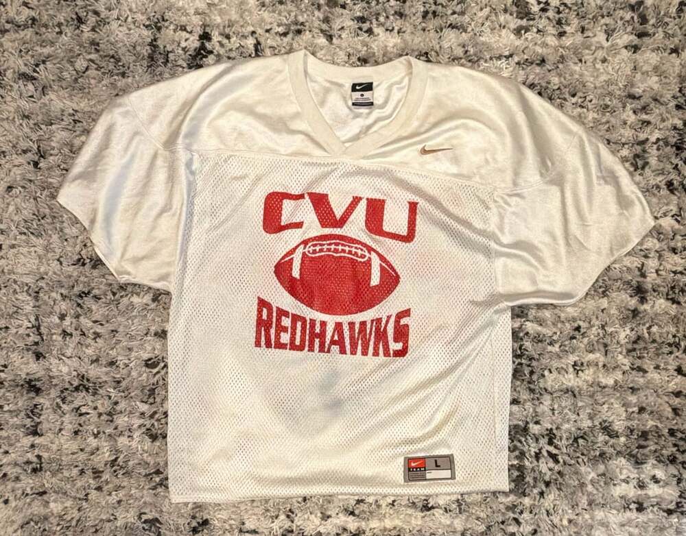 Nike CVU Redhawks Football Jersey Size L White Red